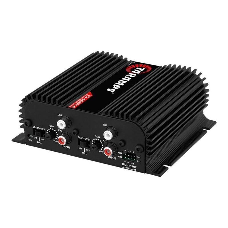 Taramp's مضخم صوت السيارة الأسود TS 400x4 - 400 واط RMS 4 قنوات فئة D، 2 أوم، إدخال مستوى عالٍ، RCA - Image 4